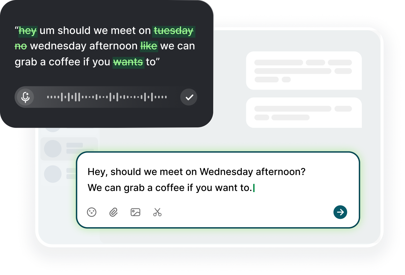 AI voice typing turns spoken thoughts into clear, ready-to-send messages