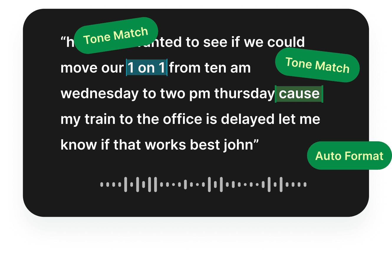 Voice input with AI features